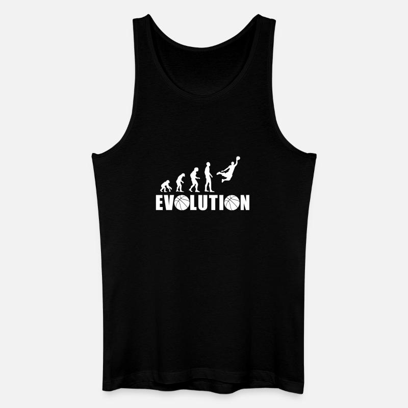EVOLUTION BASKET Geschenk Basketball - Männer Bio Tank Top - Schwarz