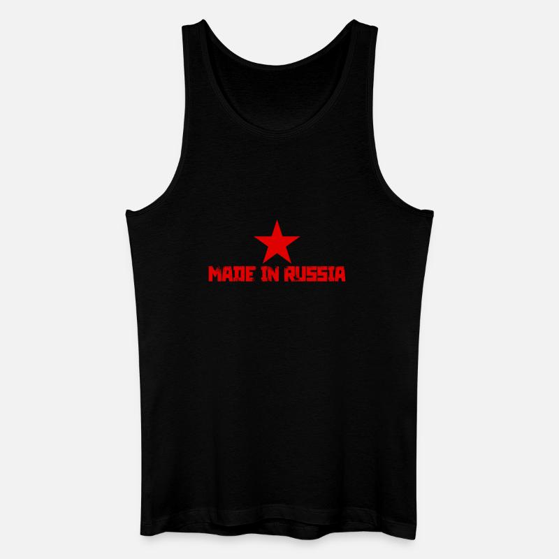 Made In Russia - Männer Bio Tank Top - Schwarz