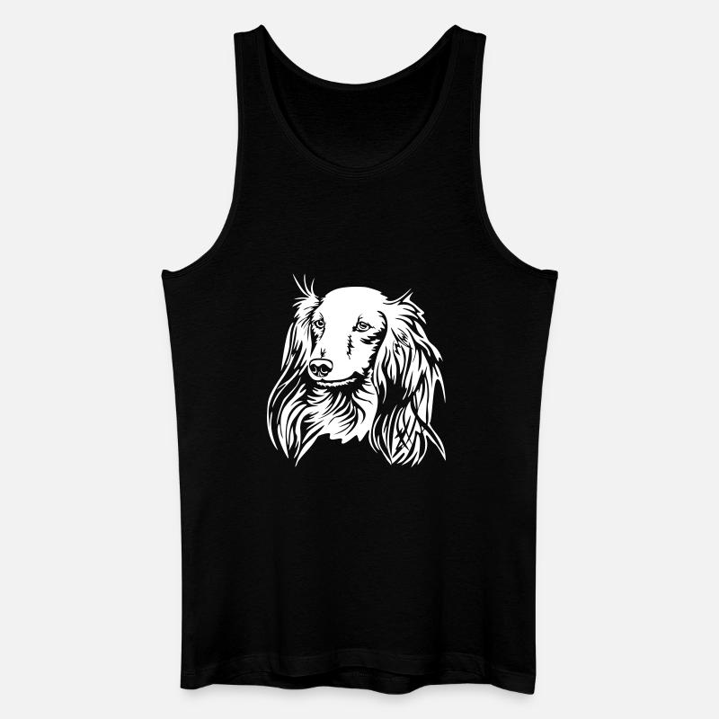 Dackel Kopf "Black Edition" - Männer Bio Tank Top - Schwarz