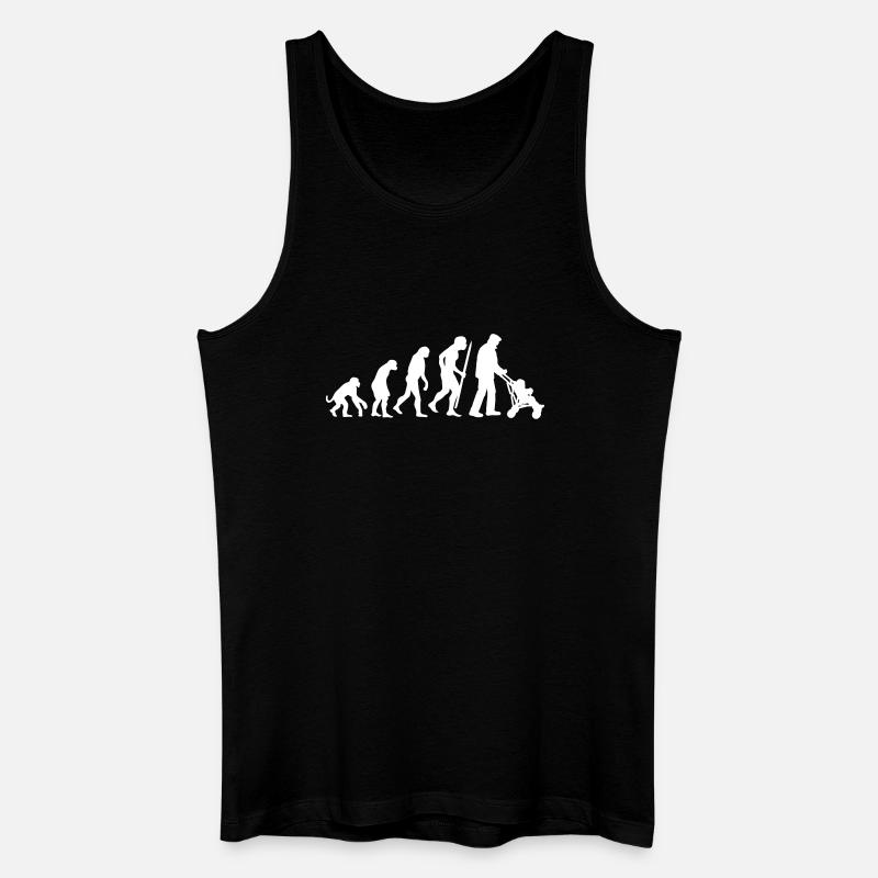 Evolution des Super-Opas Großvater - Männer Bio Tank Top - Schwarz