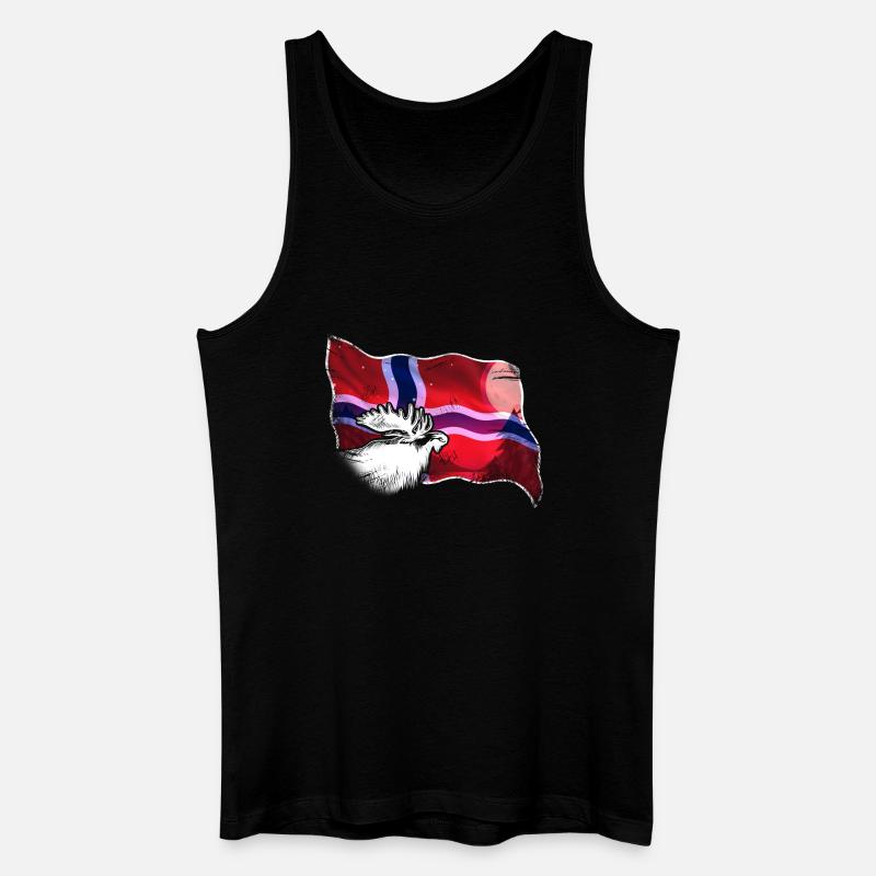 Norwegen - Männer Bio Tank Top - Schwarz