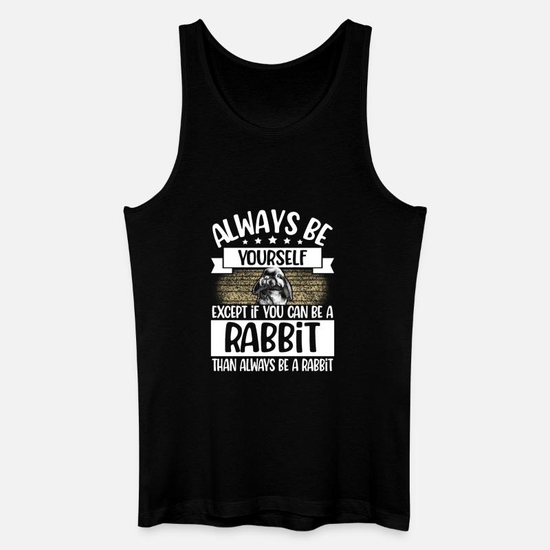 Hase - Männer Bio Tank Top - Schwarz