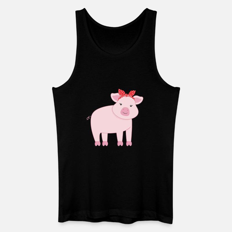 Schwein Schweine - Männer Bio Tank Top - Schwarz