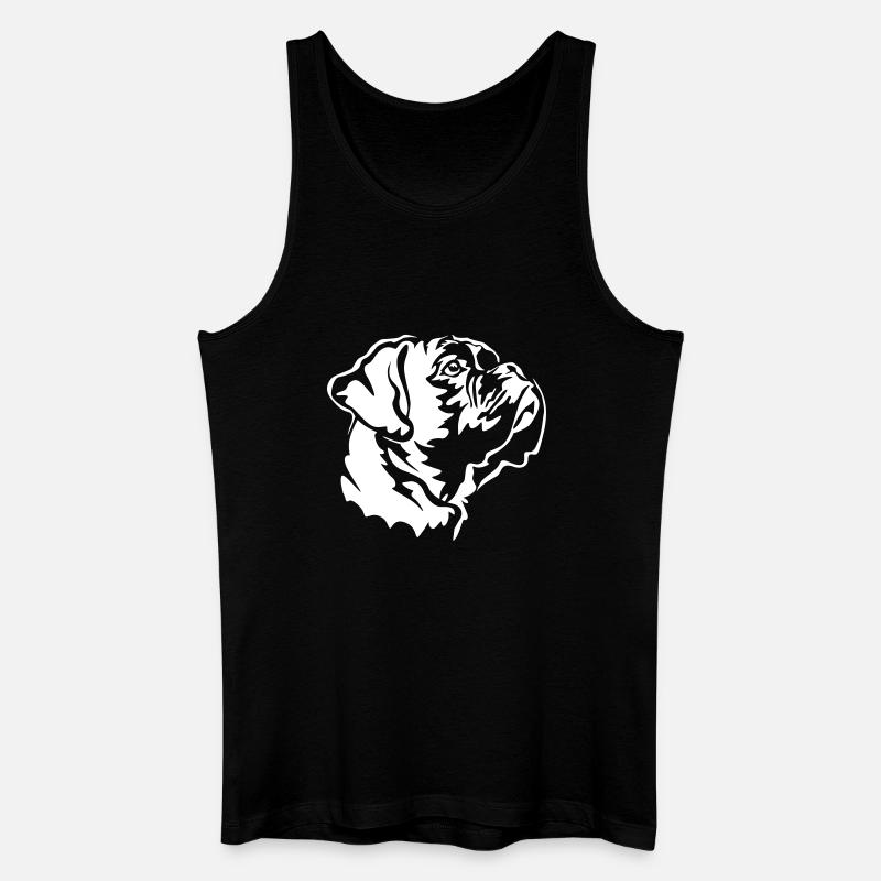 Boxer Kopf "Black Editon" - Männer Bio Tank Top - Schwarz
