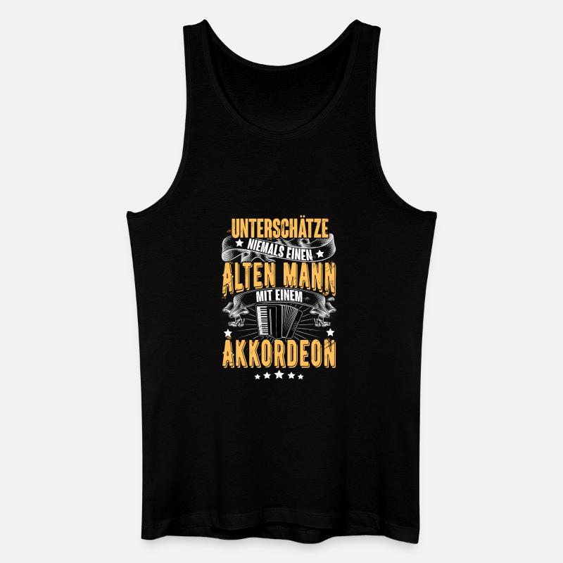 Akkordeon - Männer Bio Tank Top - Schwarz