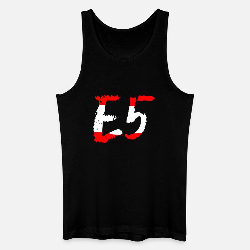 E5 Oberstdorf Meran - Männer Bio Tank Top - Schwarz