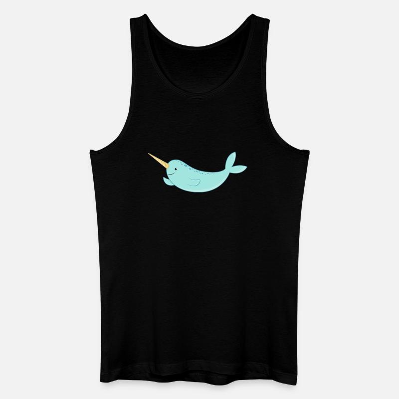 Narwal - Männer Bio Tank Top - Schwarz