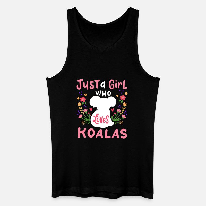 Koala Koala-Liebhaber - Männer Bio Tank Top - Schwarz