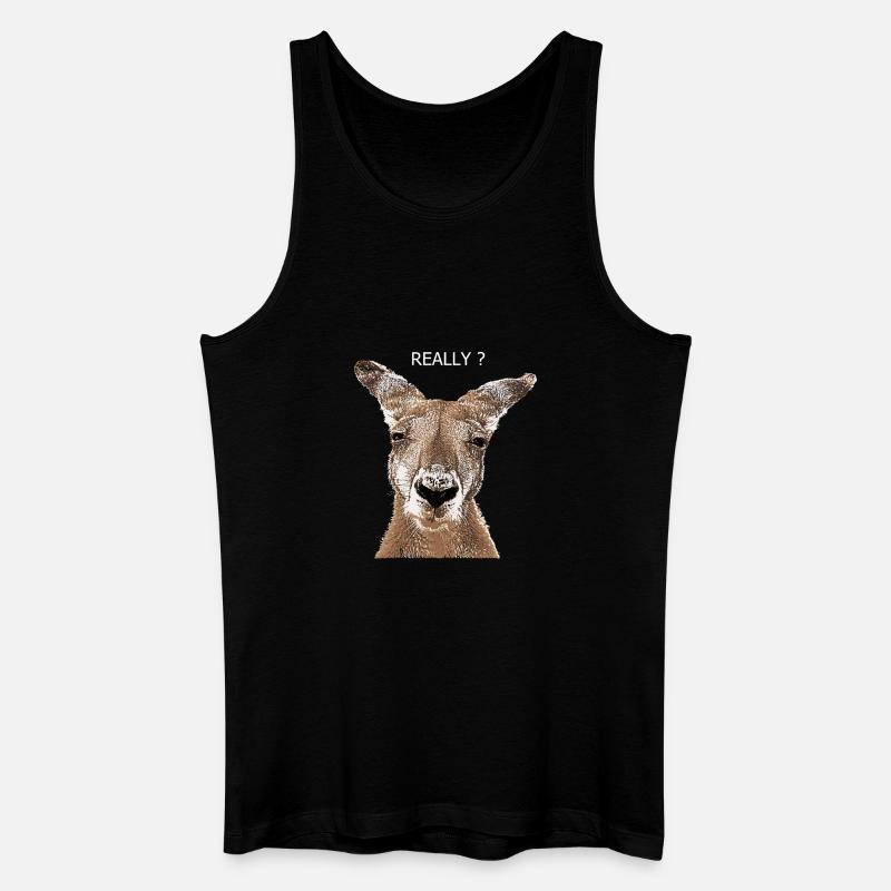Känguru really - Männer Bio Tank Top - Schwarz