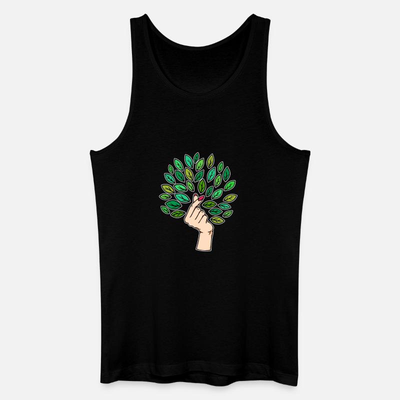 Umwelt Erde Baum Umweltschützer - Männer Bio Tank Top - Schwarz