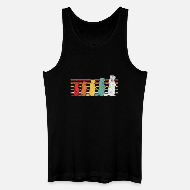 Murmeltier - Männer Bio Tank Top - Schwarz
