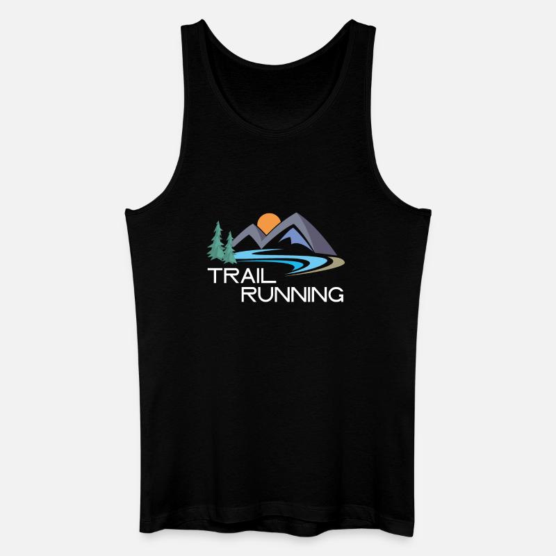 Trailrunning - Männer Bio Tank Top - Schwarz