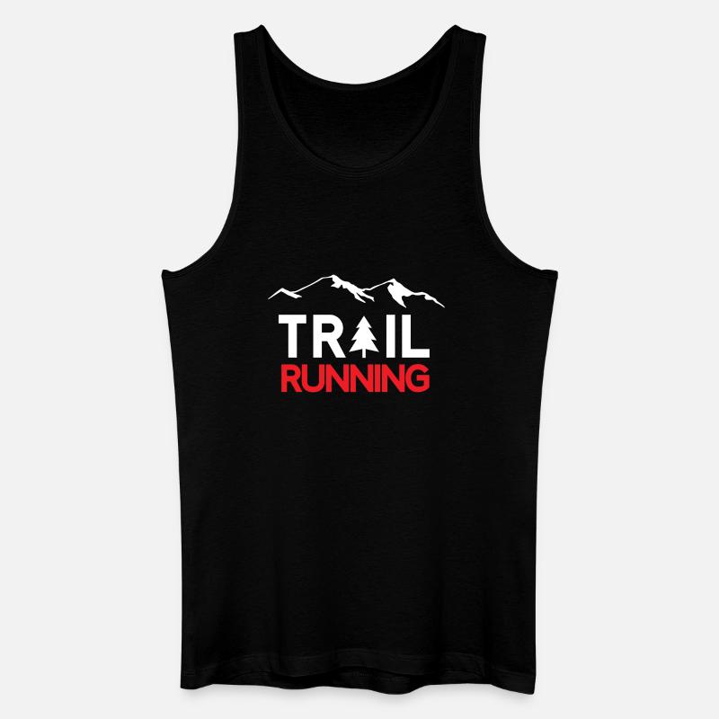 Trailrunning - Männer Bio Tank Top - Schwarz