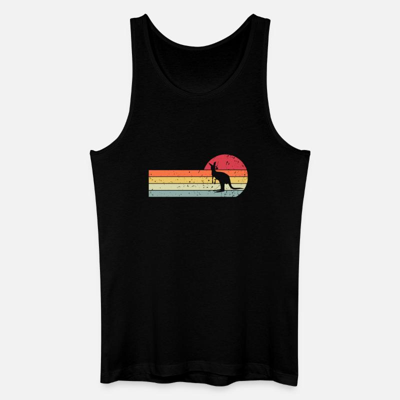 Känguru - Männer Bio Tank Top - Schwarz