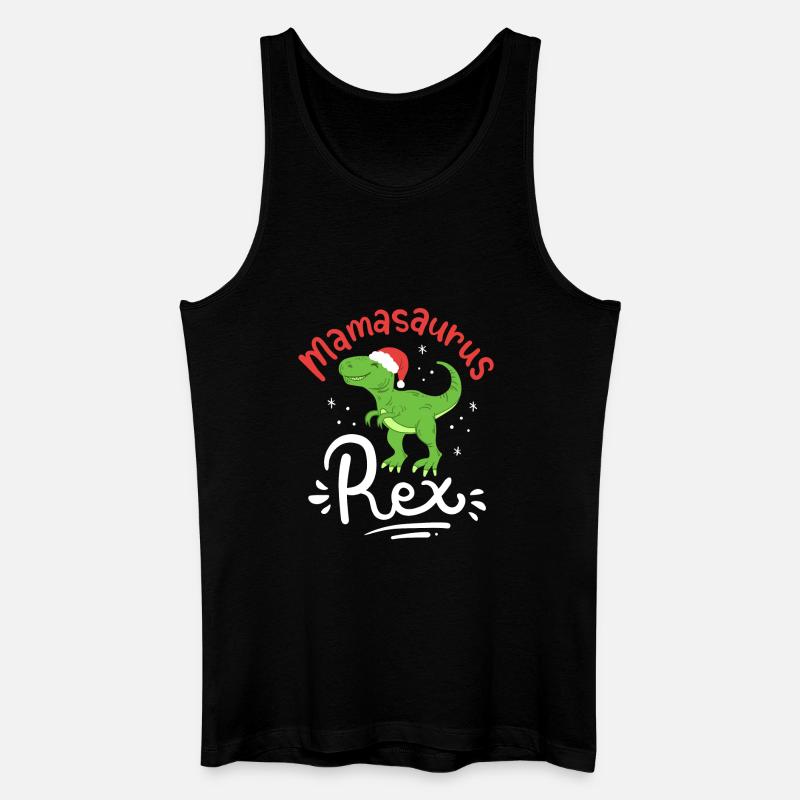 Weihnachten Mama Saurus - Männer Bio Tank Top - Schwarz