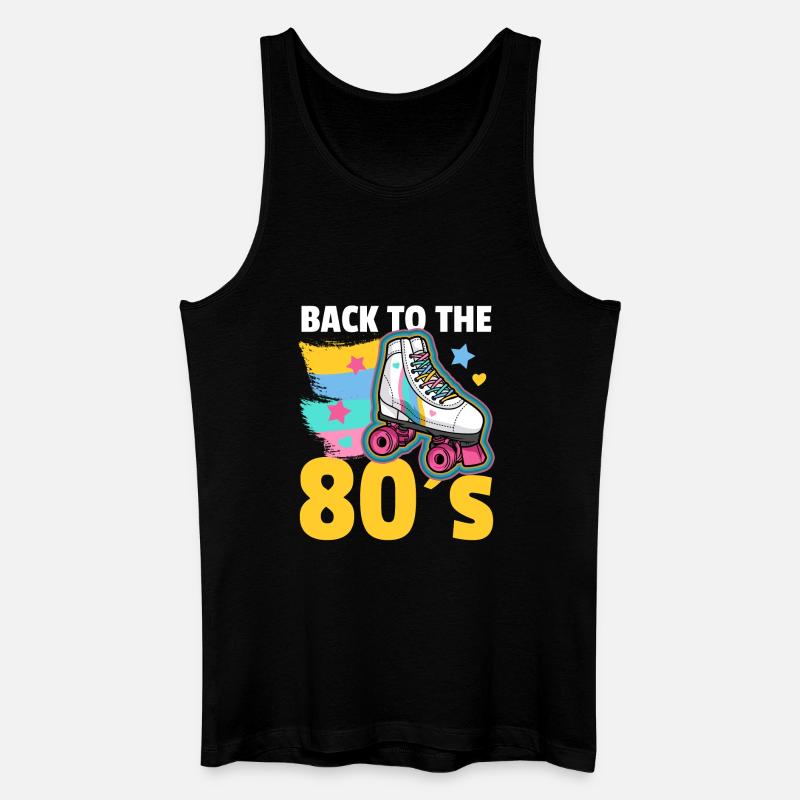 Rollschuhe 80er Rollschuhlaufen - Männer Bio Tank Top - Schwarz