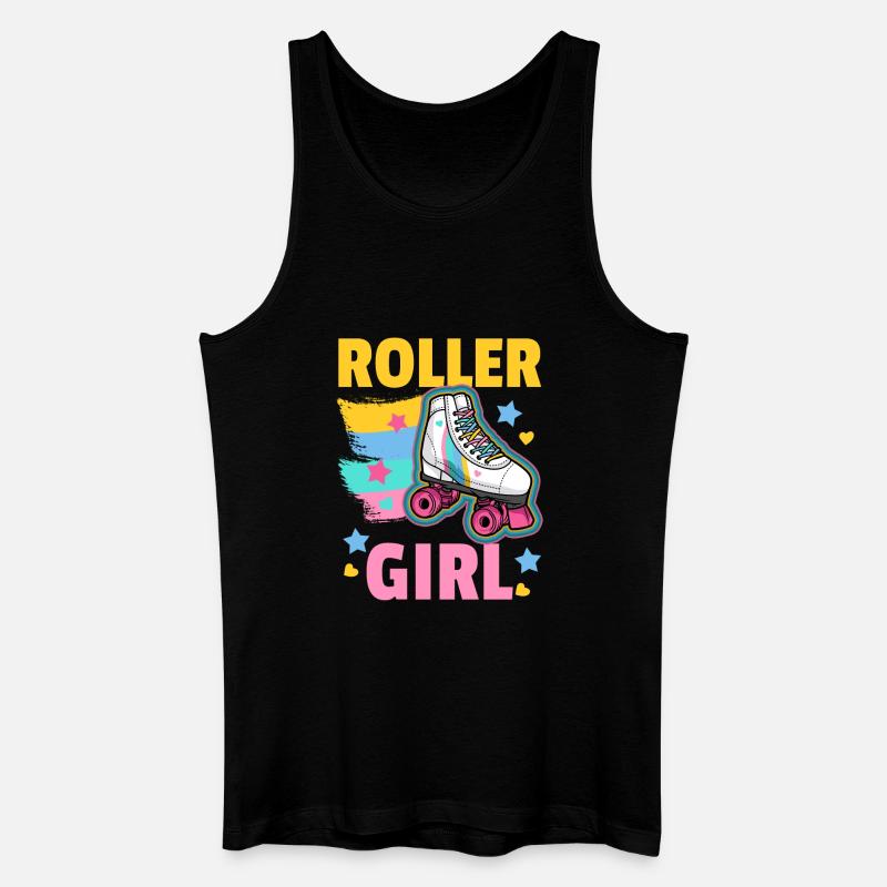 Rollschuhe Roller Girl - Männer Bio Tank Top - Schwarz