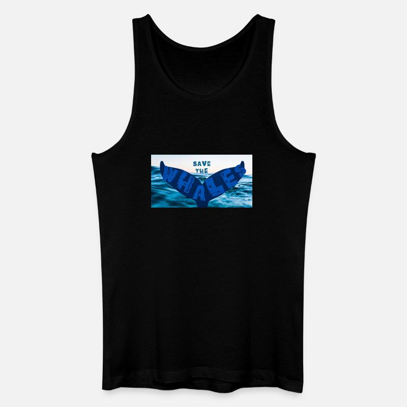 Save the whales - Männer Bio Tank Top - Schwarz