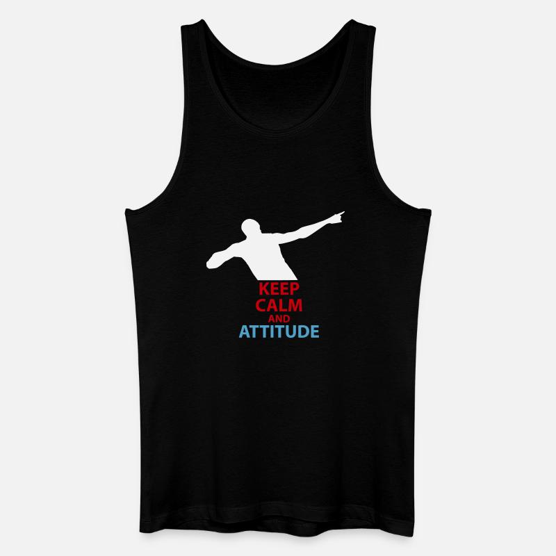 Ruhe und Attitüde Silhouette - Männer Bio Tank Top - Schwarz