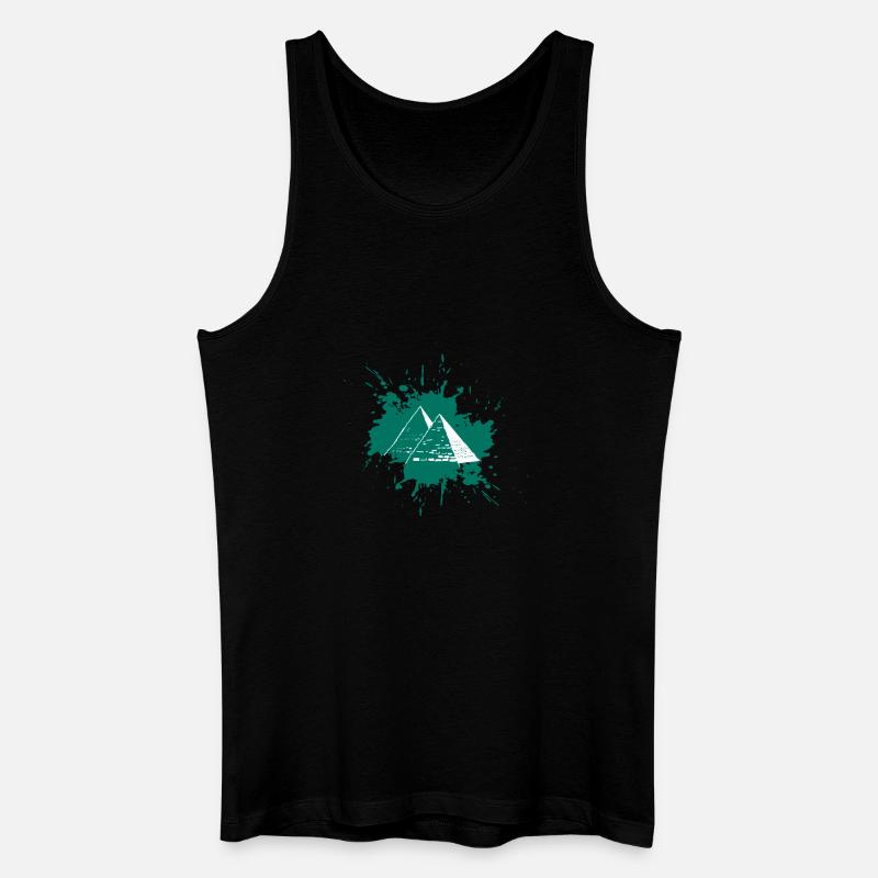 Splash Pyramiden - Männer Bio Tank Top - Schwarz