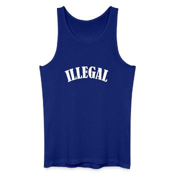 illegal gesetzlos gesetzwidrig ungesetzlich demo - Männer Bio Tank Top - Königsblau - Vorne