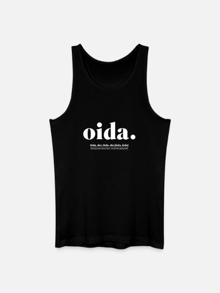 Oida Design Geschenkidee - Männer Bio Tank Top - Schwarz