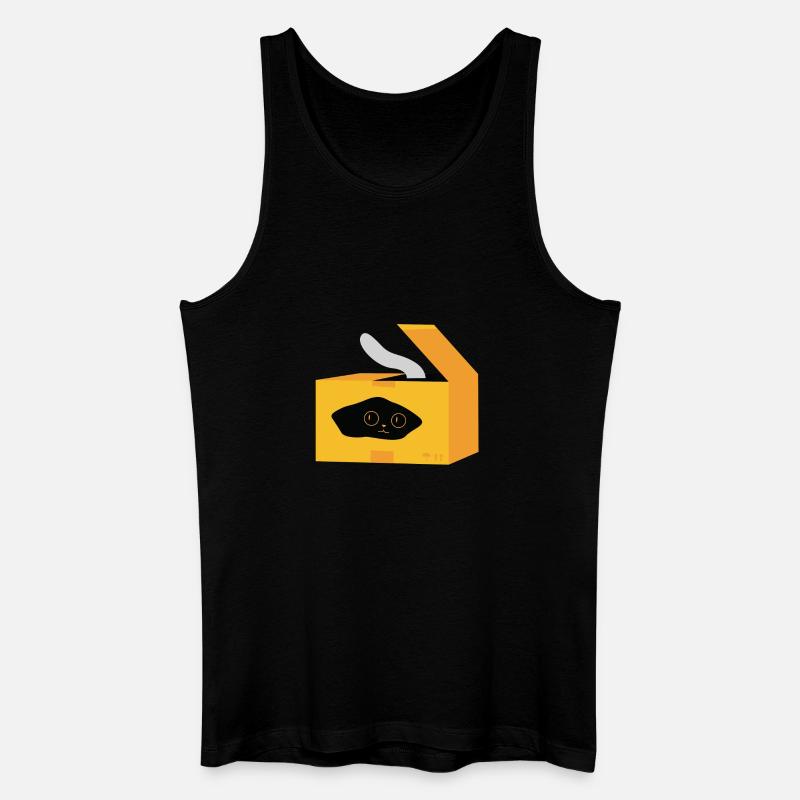 Katt und Verpackungsdesign - Männer Bio Tank Top - Schwarz