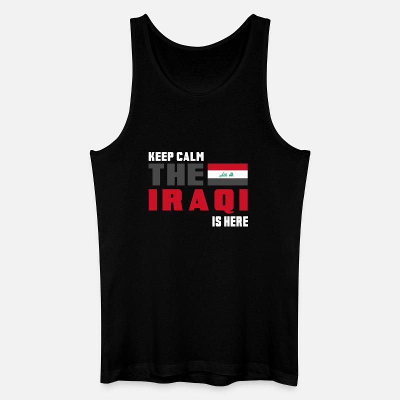 Keep Calm Irak Flaggen Design - Männer Bio Tank Top - Schwarz