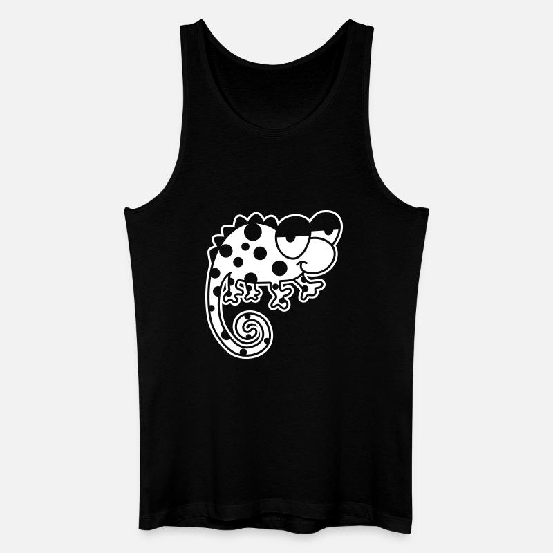 Chamäleon – Farbwechselndes Reptil, stylisch Vinta - Männer Bio Tank Top - Schwarz