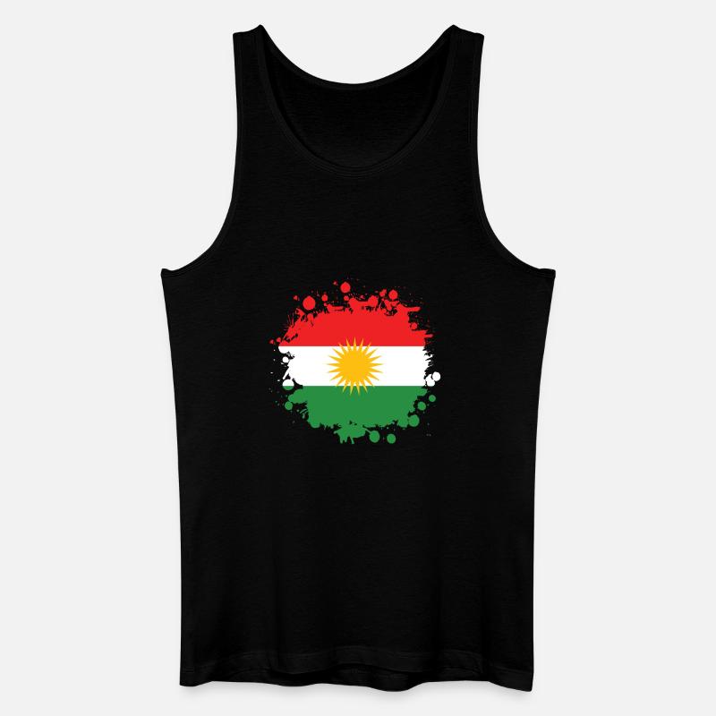 Kurdistan Splash Flaggen Design - Männer Bio Tank Top - Schwarz