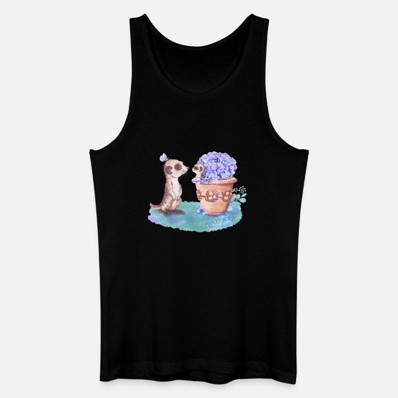 Erdmännchen - Männer Bio Tank Top - Schwarz
