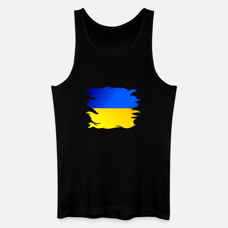 Drapeau de l’Ukraine Drapeau - Débardeur bio Homme - noir