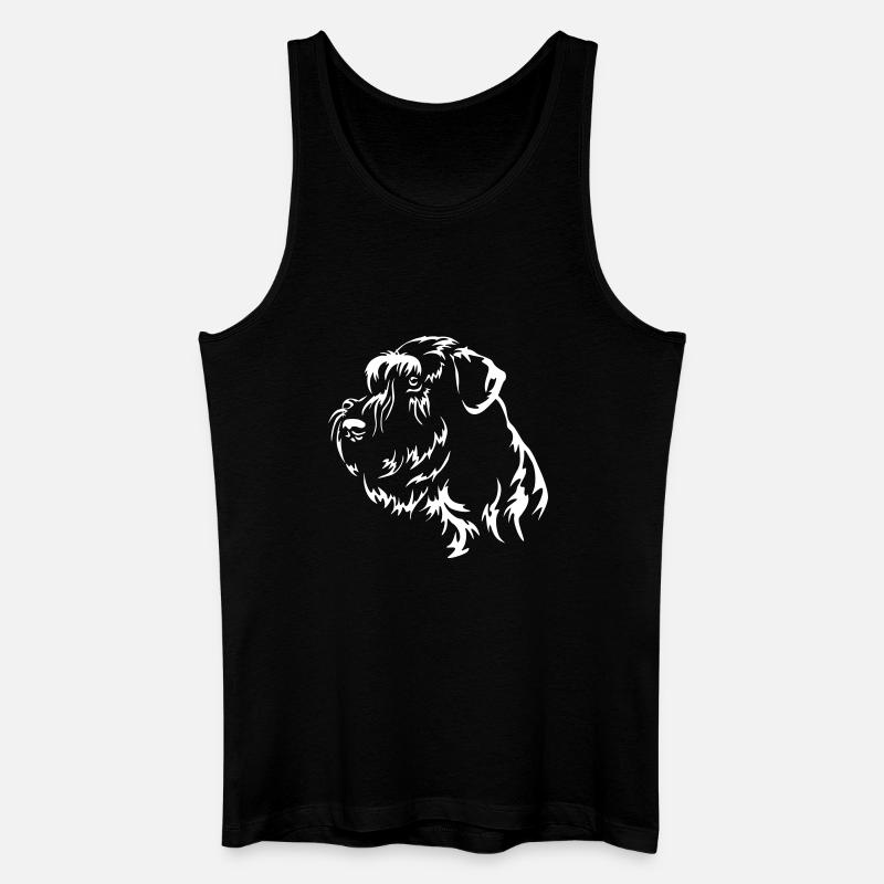 Riesenschnauzer Kopf "Black Edition" - Männer Bio Tank Top - Schwarz