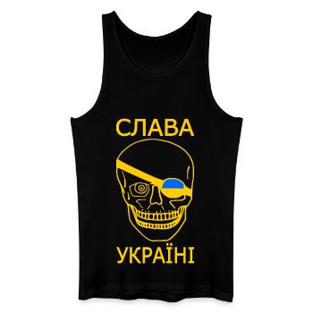 Slava ukraini - Débardeur bio Homme - noir - Devant