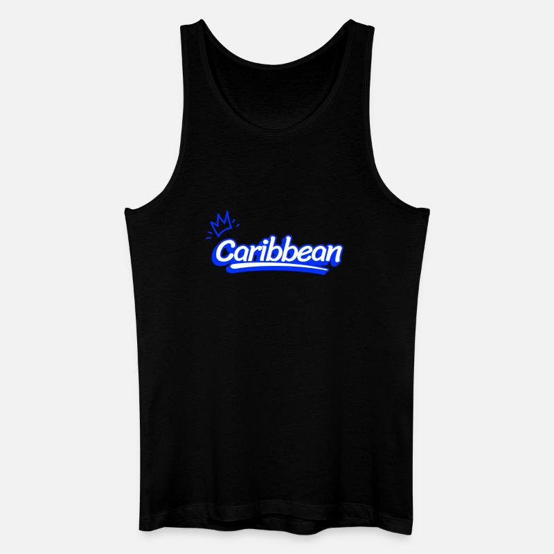 Karibik in Blau - Männer Bio Tank Top - Schwarz