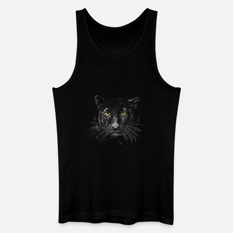 Panther - Männer Bio Tank Top - Schwarz