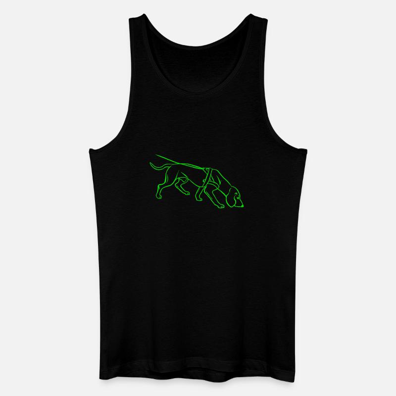 Nachsuche - Männer Bio Tank Top - Schwarz