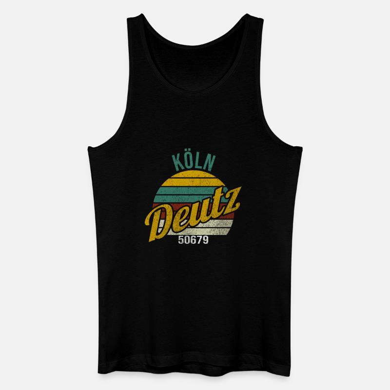 Kölsche Veedel - Köln-Deutz - Männer Bio Tank Top - Schwarz