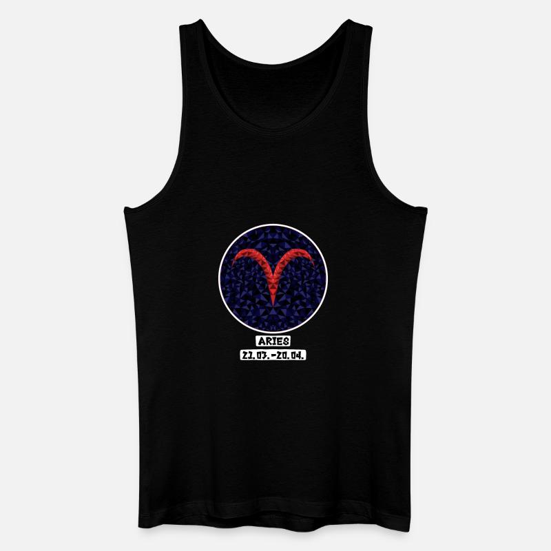 Aries 21.03.-20.04. - Männer Bio Tank Top - Schwarz