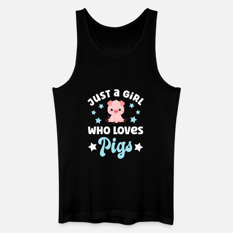 Schwein Schweine - Männer Bio Tank Top - Schwarz