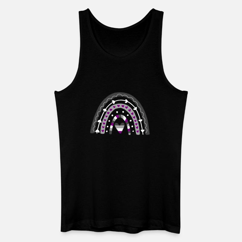 Asexual Pride Boho Rainbow - Men’s Organic Tank Top - black