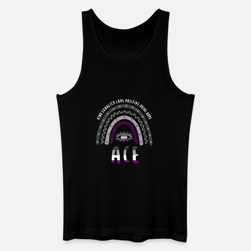 Boho Rainbow Ace Pride - Men’s Organic Tank Top - black