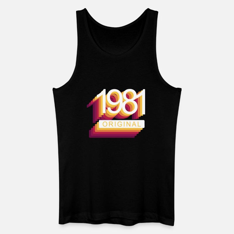 Geboren 1981 - Männer Bio Tank Top - Schwarz