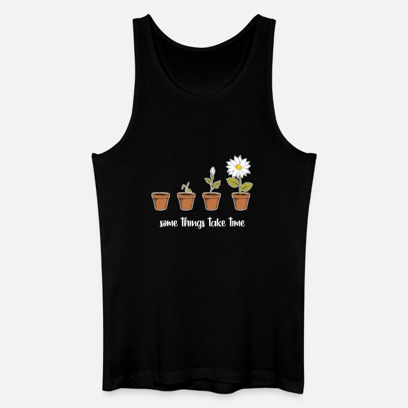 Zeit (dunkel) - Männer Bio Tank Top - Schwarz