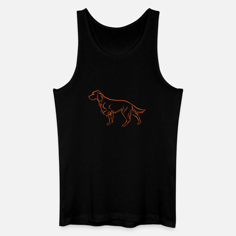 Setter vorstehend in orange - Männer Bio Tank Top - Schwarz