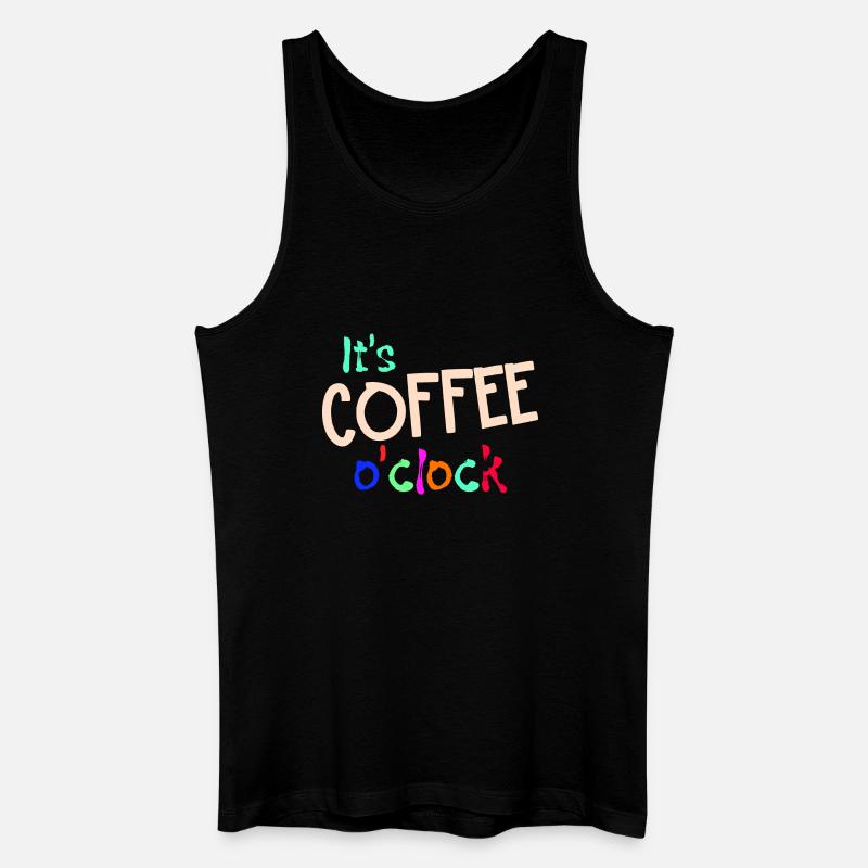 Munter Werden Kaffee Statement Kaffeeliebhaber - Männer Bio Tank Top - Schwarz