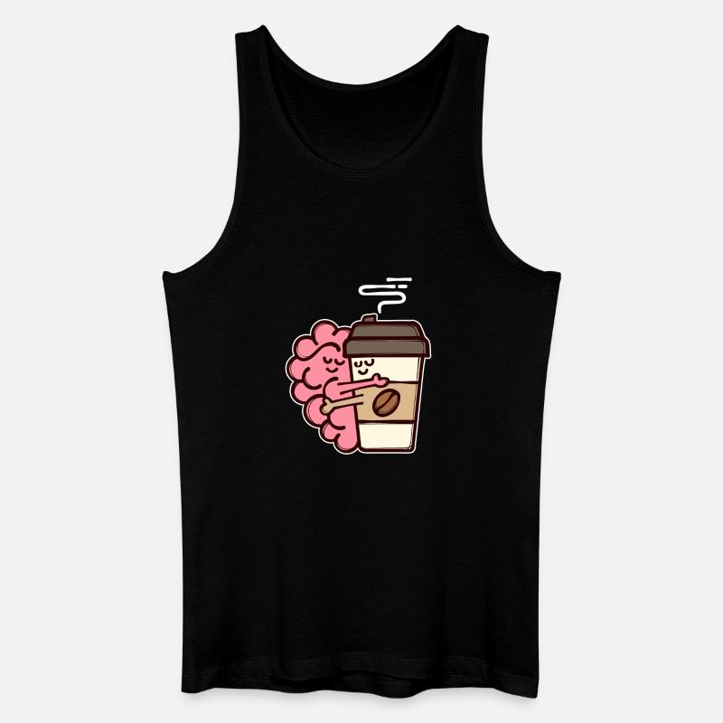 Kaffee Trinken Kaffeebohnen Kaffeeliebhaber - Männer Bio Tank Top - Schwarz
