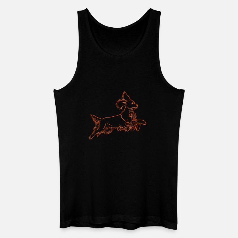 Springer Spaniel in orange - Männer Bio Tank Top - Schwarz