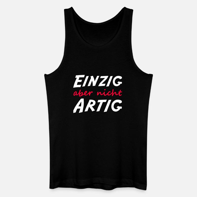 Einzig aber nicht artig  - Männer Bio Tank Top - Schwarz