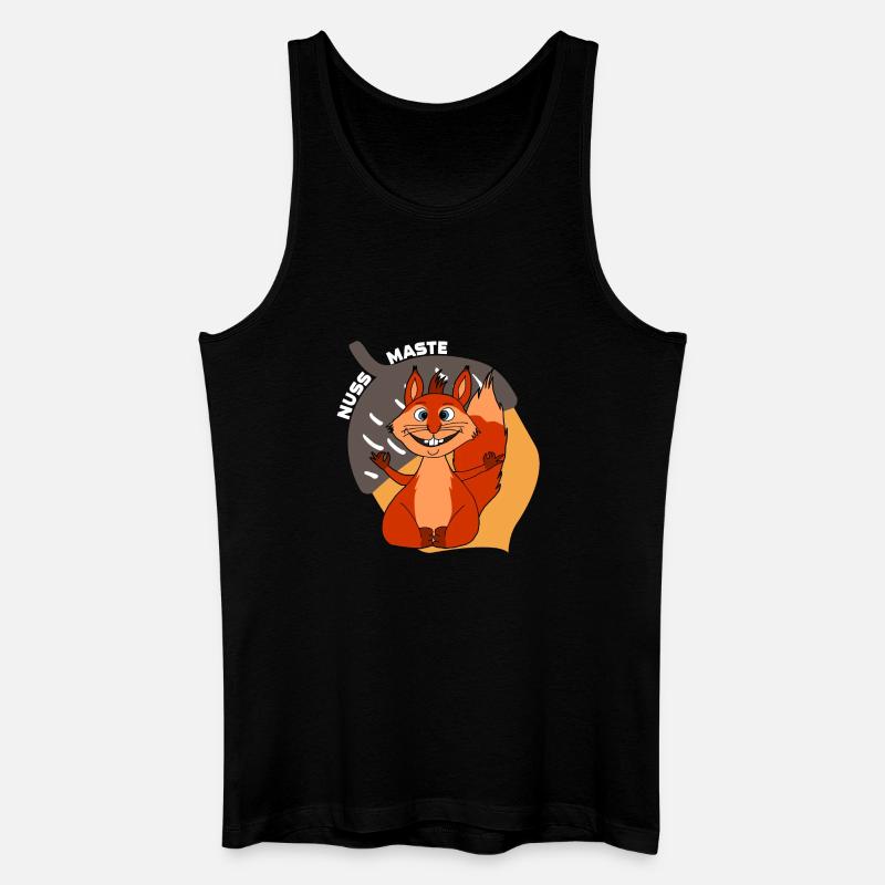 Yoga Hörnchen Nussmaste Meditation - Männer Bio Tank Top - Schwarz